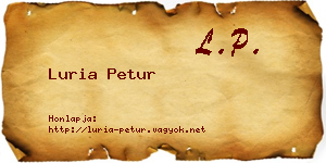 Luria Petur névjegykártya